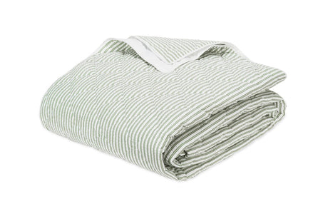 Matteo Palm Green Quilt | Matouk at Fig Linens and Home
