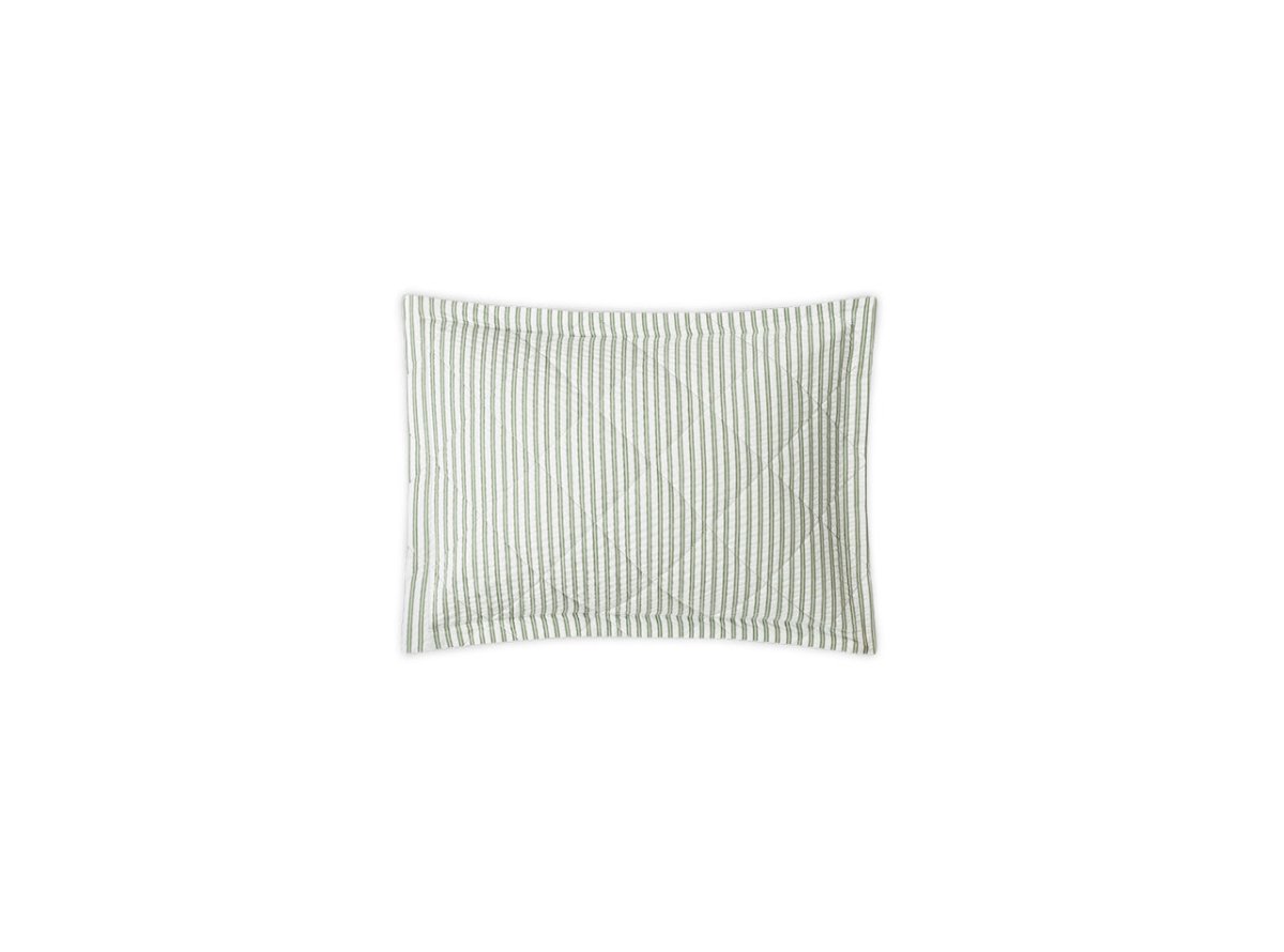 Matteo Palm Green Quilted Boudoir Sham | Matouk at Fig Linens and Home