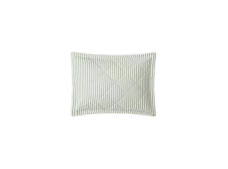 Matteo Palm Green Quilted Boudoir Sham | Matouk at Fig Linens and Home