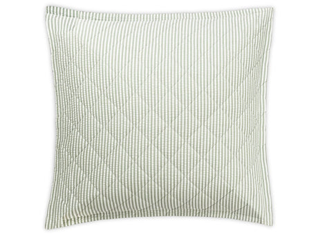 Matteo Palm Green Quilted Euro Sham | Matouk at Fig Linens and Home