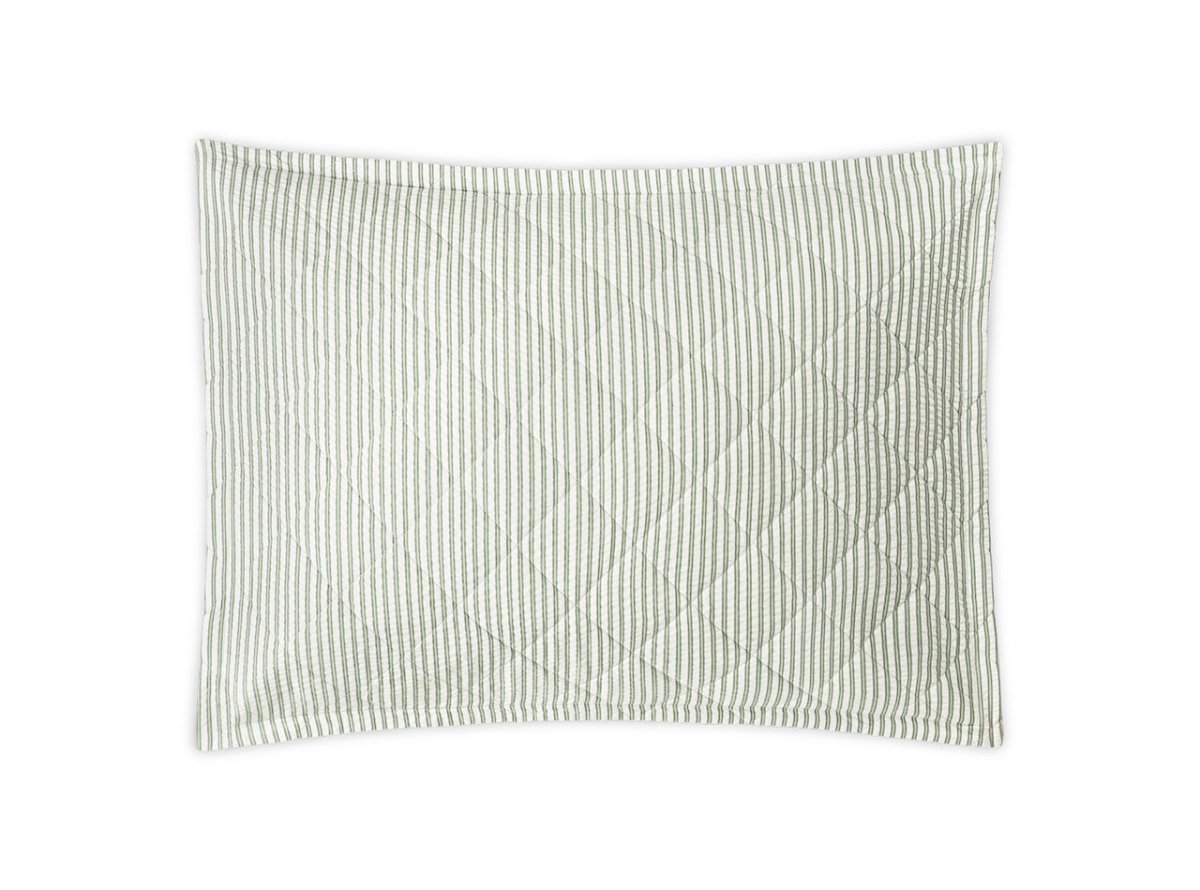 Matteo Palm Green Quilted Pillow Sham | Matouk at Fig Linens and Home