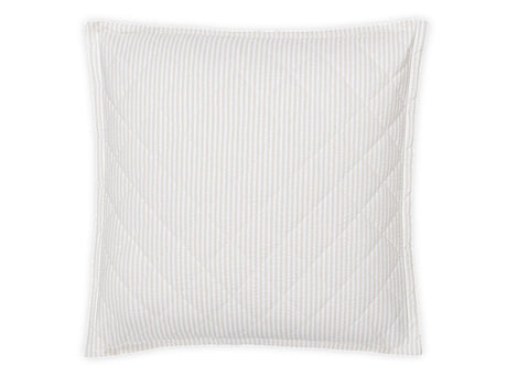 Matteo Natural Quilted Euro Square Sham | Matouk at Fig Linens and Home