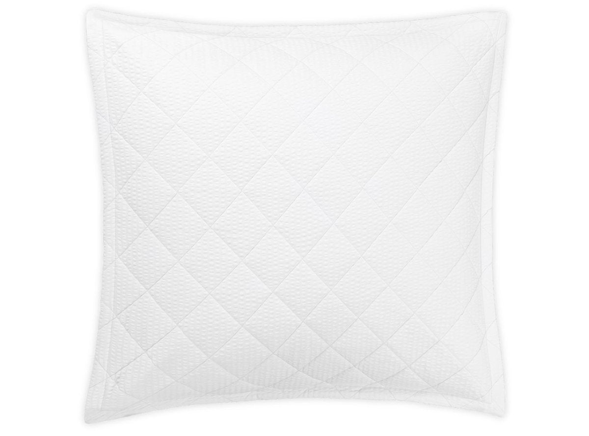 Matteo White Quilted Euro Sham | Matouk at Fig Linens and Home