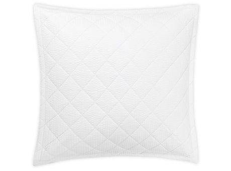 Matteo White Quilted Euro Sham | Matouk at Fig Linens and Home