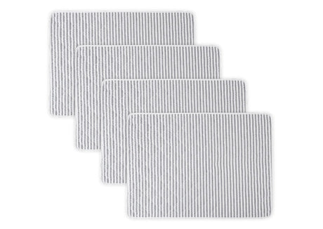 Matouk Matteo Quilted Placemats Deep Navy at Fig Linens and Home
