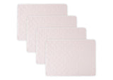 Matouk Matteo Quilted Placemats Pink at Fig Linens and Home