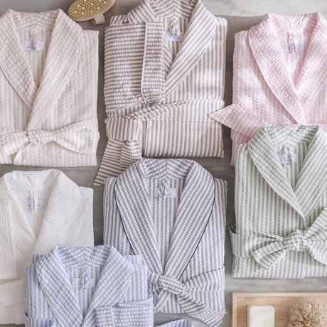 Matteo Robe by Matouk Bark Extra Small Robe at FIG LINENS AND HOME 1