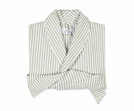 Bath Robe - Matteo Palm Green Robe by Matouk at Fig Linens and Home