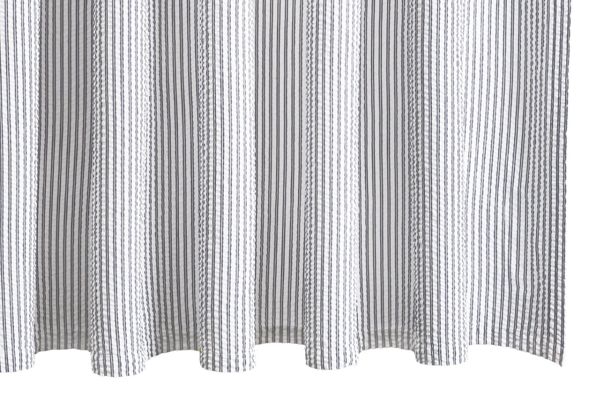 Matteo Deep Navy Shower Curtain | Matouk at Fig Linens and Home