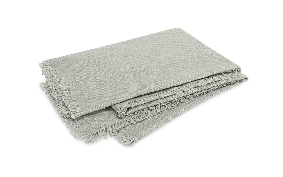 Cashmere Throw - Matouk Maya Celadon Throw at Fig Linens and Home - Folded