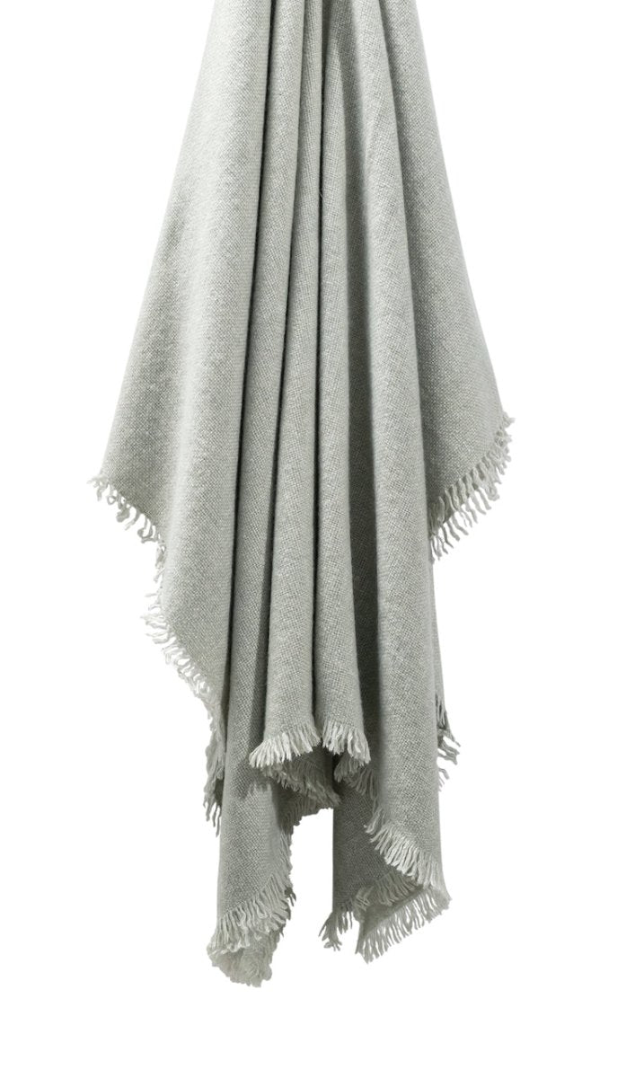 Cashmere Throw - Matouk Maya Celadon Throw at Fig Linens and Home - Hanging