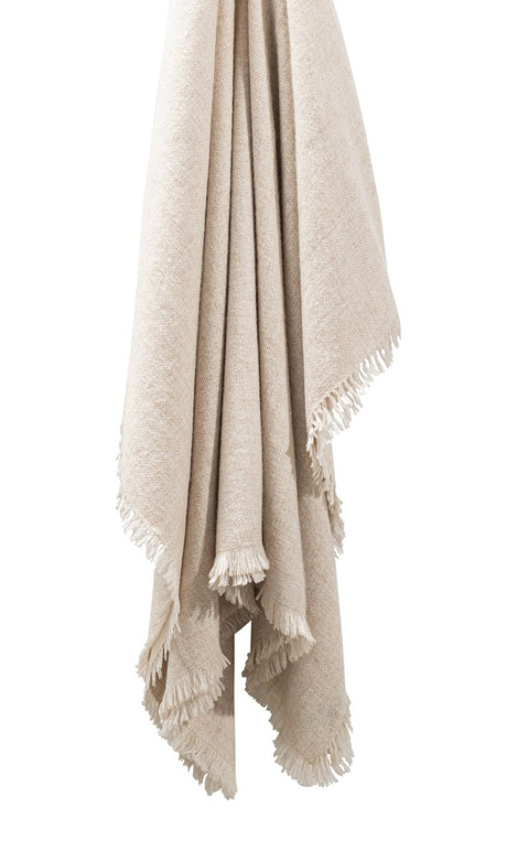 Cashmere Throw - Matouk Maya Dune Throw at Fig Linens and Home - Hanging
