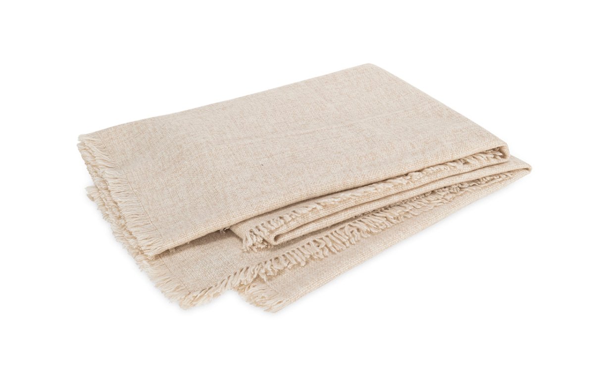 Cashmere Throw - Matouk Maya Dune Throw at Fig Linens and Home - Folded