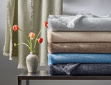 Matouk Maya Cashmere Throw Blankets at Fig Linens and Home - View 1