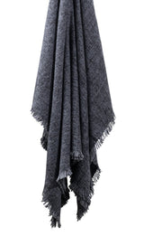 Cashmere Throw - Matouk Maya Ink Throw at Fig Linens and Home - Hanging