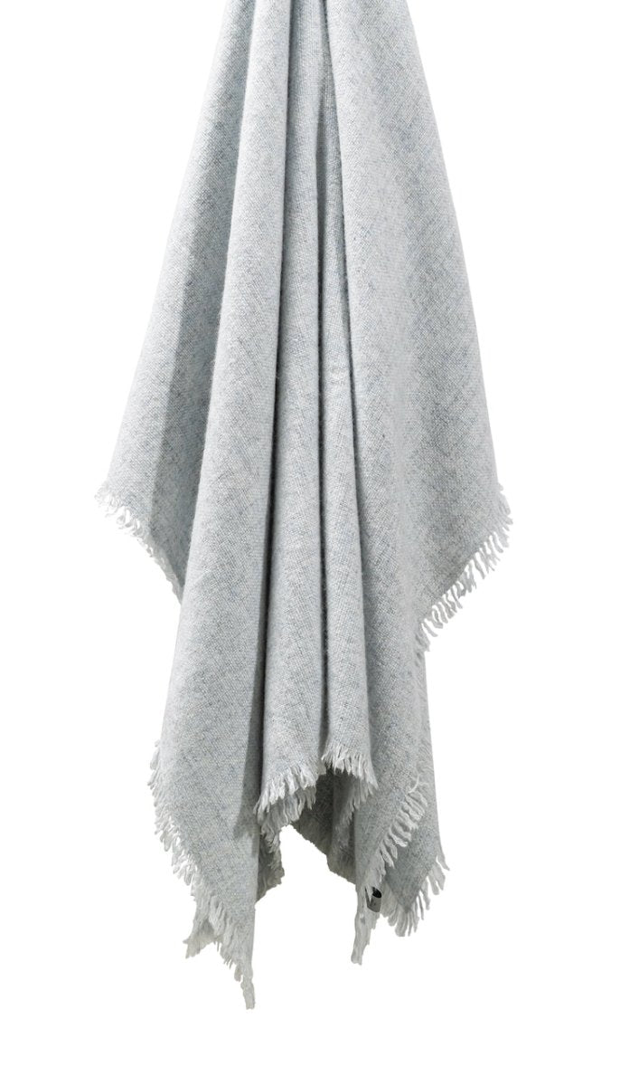 Cashmere Throw - Matouk Maya Mist Throw at Fig Linens and Home - Hanging