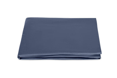 Matouk Milano Steel Blue Cotton Percale Fitted Bed Sheet - Fig Linens and Home