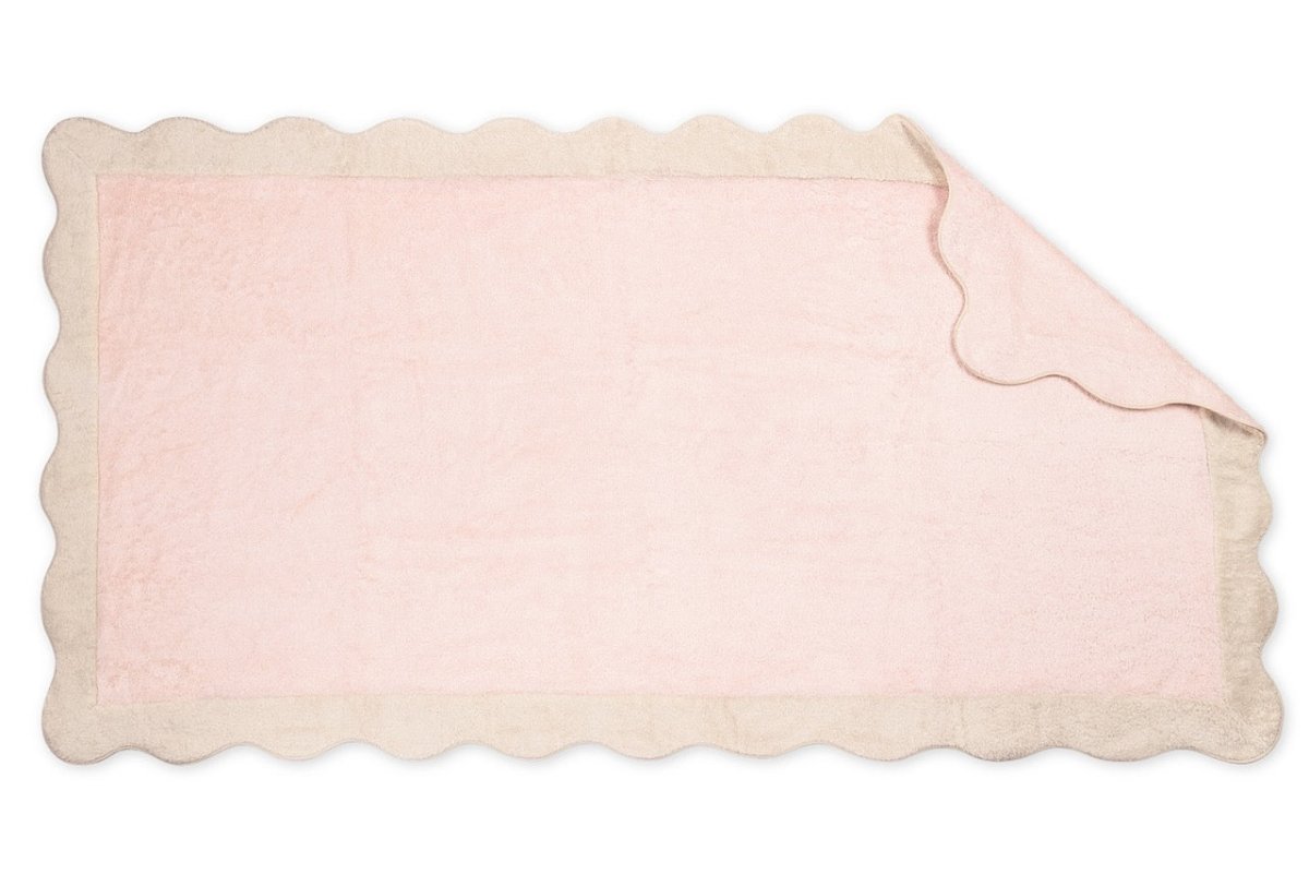 Beach Towel - Neptune Pool Towel 36 x 70 Blush and Sand by Matouk Schumacher - Full View