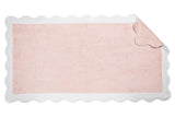 Beach Towel - Neptune Pool Towel 36 x 70 Blush and White by Matouk Schumacher - Full View