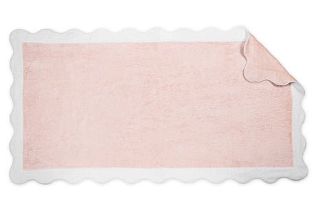 Beach Towel - Neptune Pool Towel 36 x 70 Blush and White by Matouk Schumacher - Full View