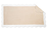 Beach Towel - Neptune Pool Towel 36 x 70 Sand and White by Matouk Schumacher - Full View
