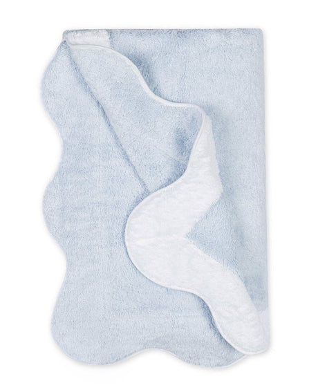 Beach Towel - Neptune Pool Towel 36 x 70 Light Blue and White by Matouk Schumacher - View 2