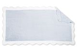 Beach Towel - Neptune Pool Towel 36 x 70 Light Blue and White by Matouk Schumacher - Full View