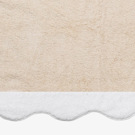 Beach Towel - Neptune Pool Towel 36 x 70 Sand and White by Matouk Schumacher - Swatch