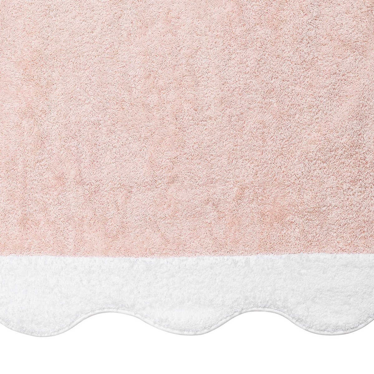 Beach Towel - Neptune Pool Towel 36 x 70 Blush and White by Matouk Schumacher - Swatch