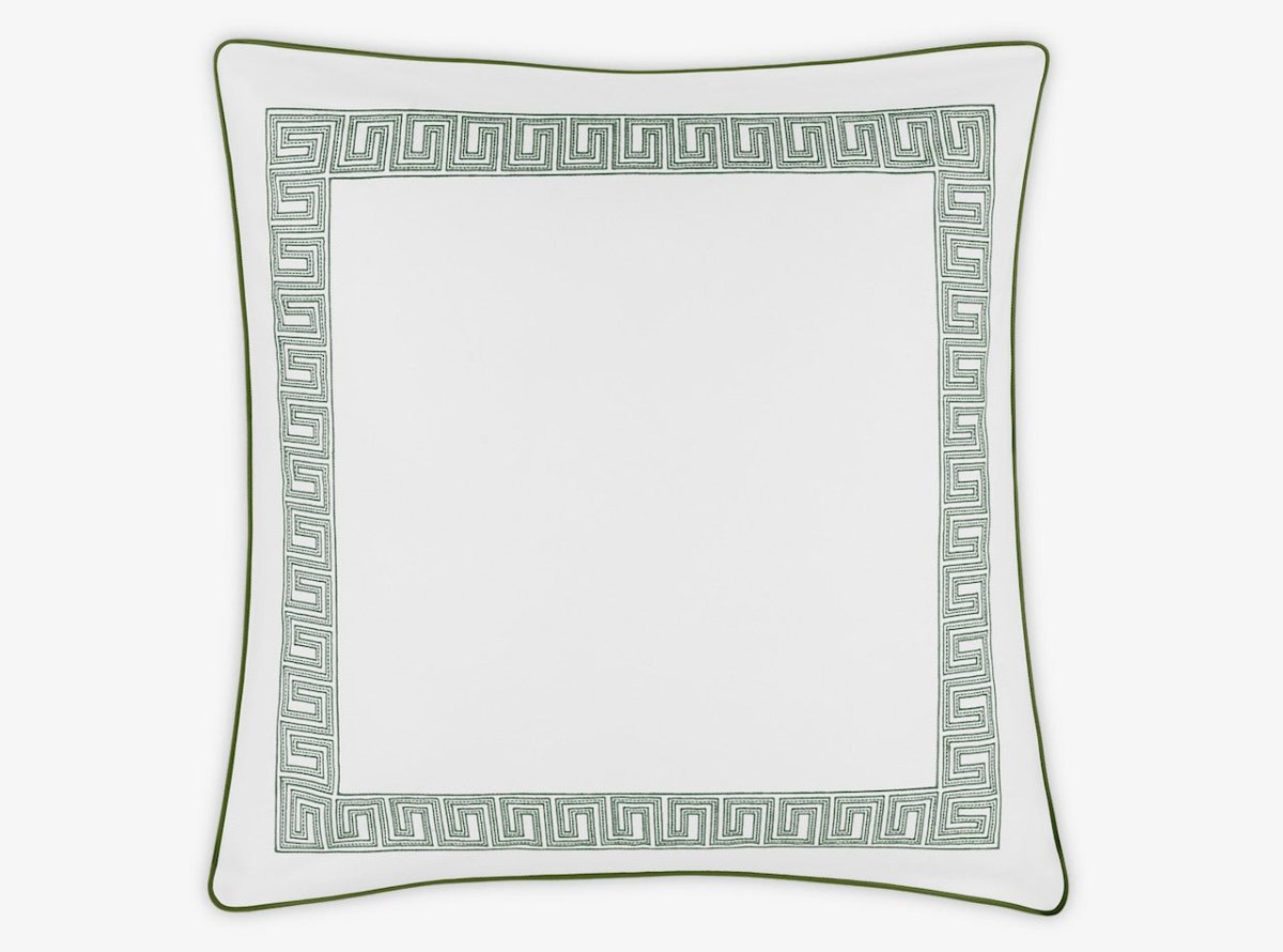 Matouk Ophelia Pique Euro Sham 27 x 27 - Fig Linens and Home - Clover