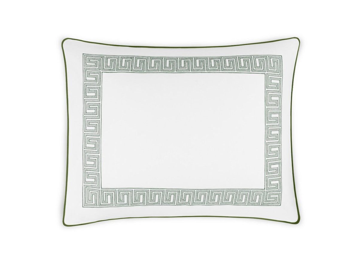 Matouk Ophelia Pique Standard Sham 21 x 27 - Fig Linens and Home - Clover