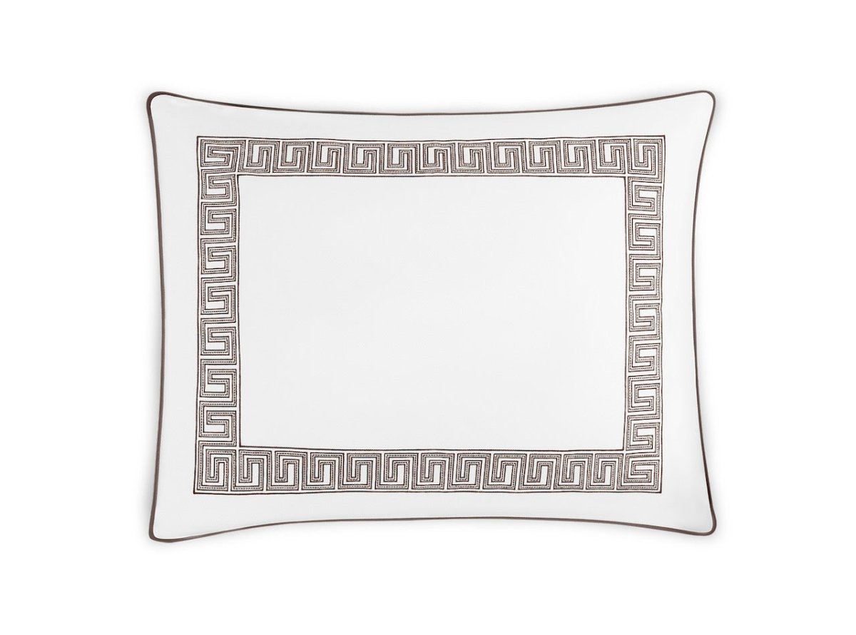 Matouk Ophelia Pique Standard Sham 21 x 27 - Fig Linens and Home - Mocha