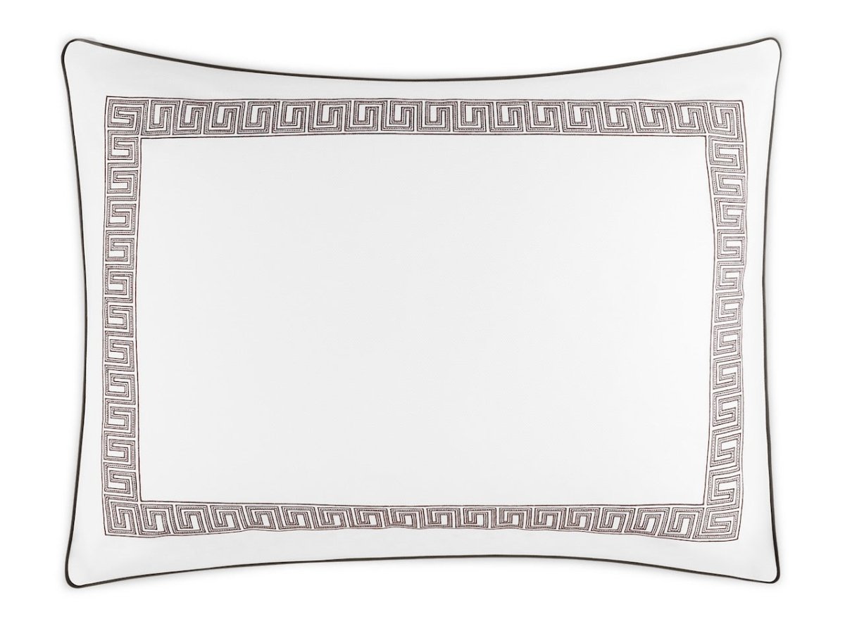 Matouk Ophelia Pique Oversize Euro Sham 27 x 36 - Fig Linens and Home - Mocha