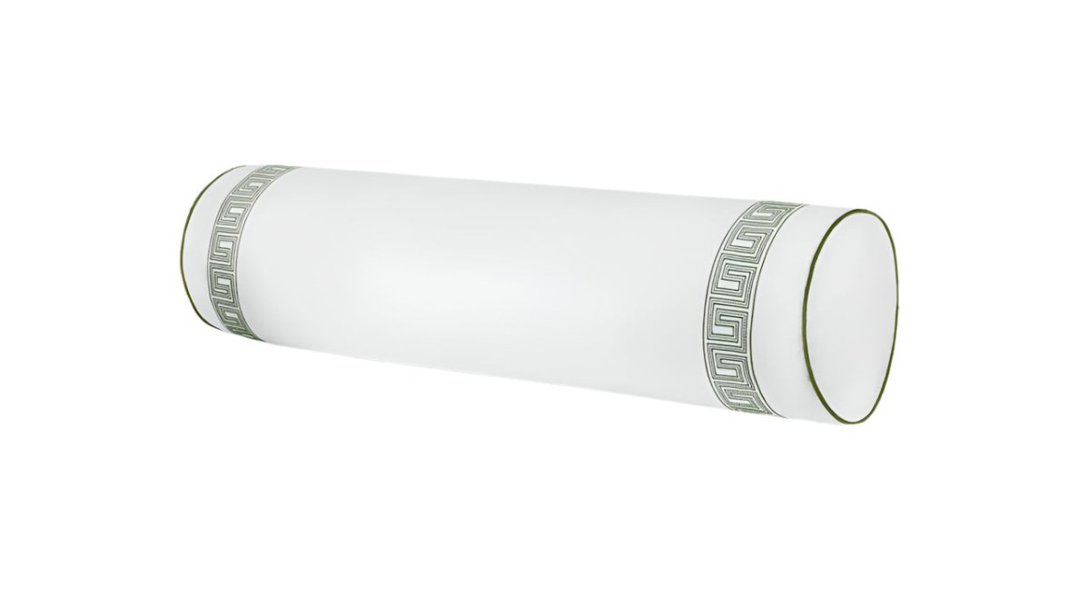 Matouk Ophelia Pique Bolster Pillow Cover 9 x 36 - Fig Linens and Home - Clover