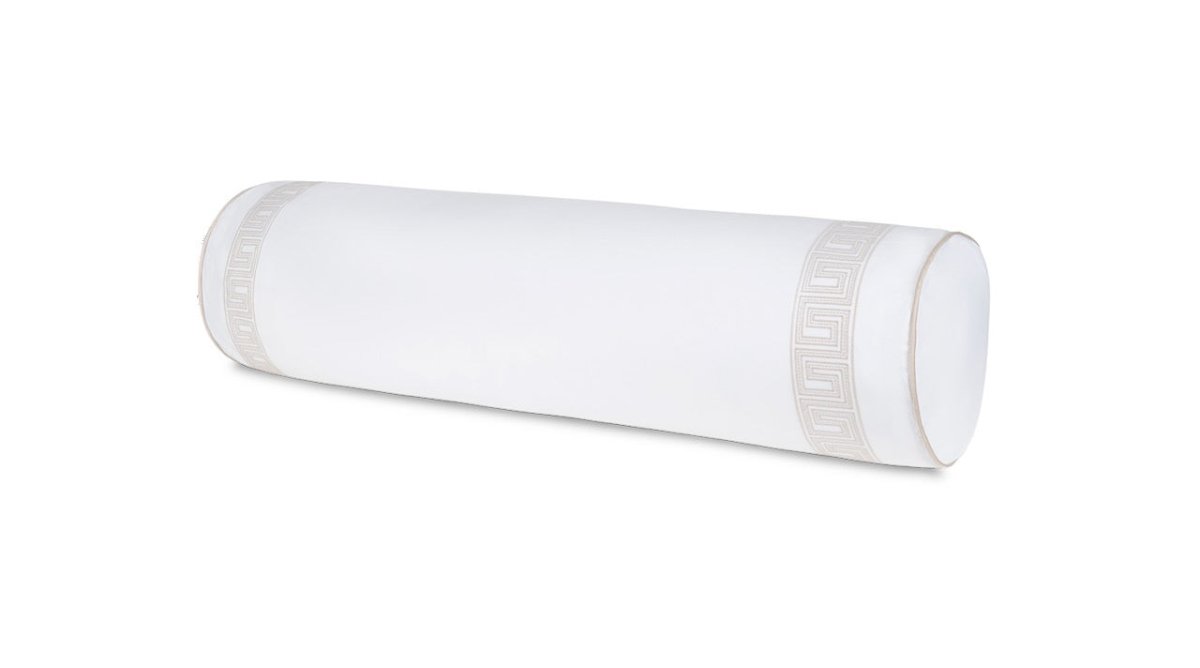 Matouk Ophelia Pique Bolster Pillow Cover 9 x 36 - Fig Linens and Home - Dune