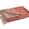 100% Cashmere Throw - Matouk Paley Carnellian and Natural Blanket at Fig Linens and Home