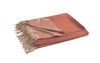 100% Cashmere Throw - Matouk Paley Carnellian and Natural Blanket at Fig Linens and Home