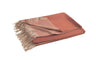 100% Cashmere Throw - Matouk Paley Carnellian and Natural Blanket at Fig Linens and Home