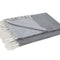 100% Cashmere Throw - Matouk Paley Heather and Charcoal Blanket at Fig Linens and Home