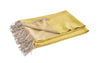 100% Cashmere Throw - Matouk Paley Yellow and Natural Blanket at Fig Linens and Home