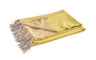 100% Cashmere Throw - Matouk Paley Yellow and Natural Blanket at Fig Linens and Home