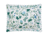 Matouk Schumacher Palmyra King Sham 21 x 36, 2" flange Emerald at Fig Linens and Home