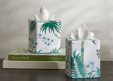 Matouk Schumacher Palmyra Emerald Tissue Box Cover Lifestyle Photo at Fig Linens and Home