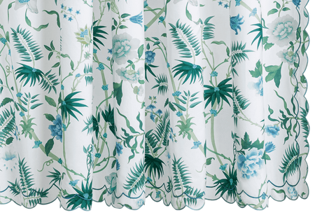 Palmyra Shower Curtain in Emerald by Matouk Schumacher at Fig Linens and Home