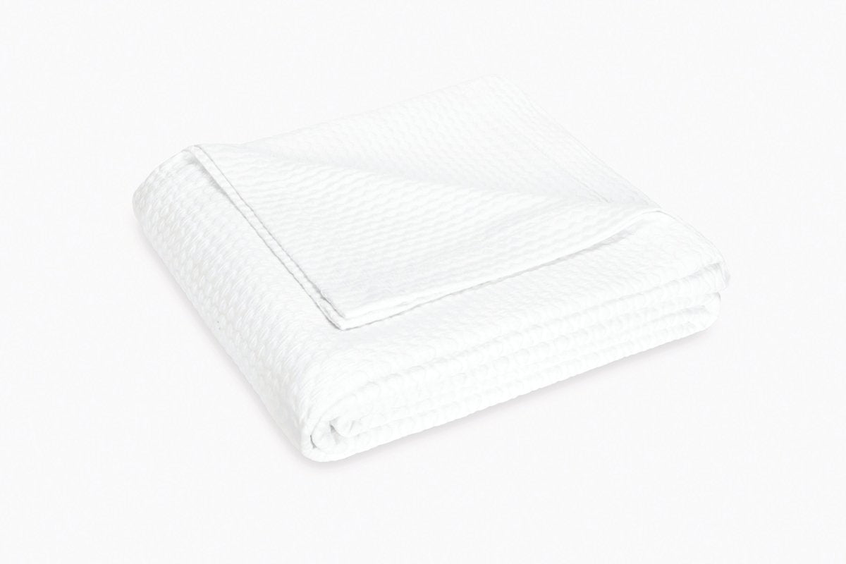 Perla Coverlet by Matouk in White at Fig Linens and Home