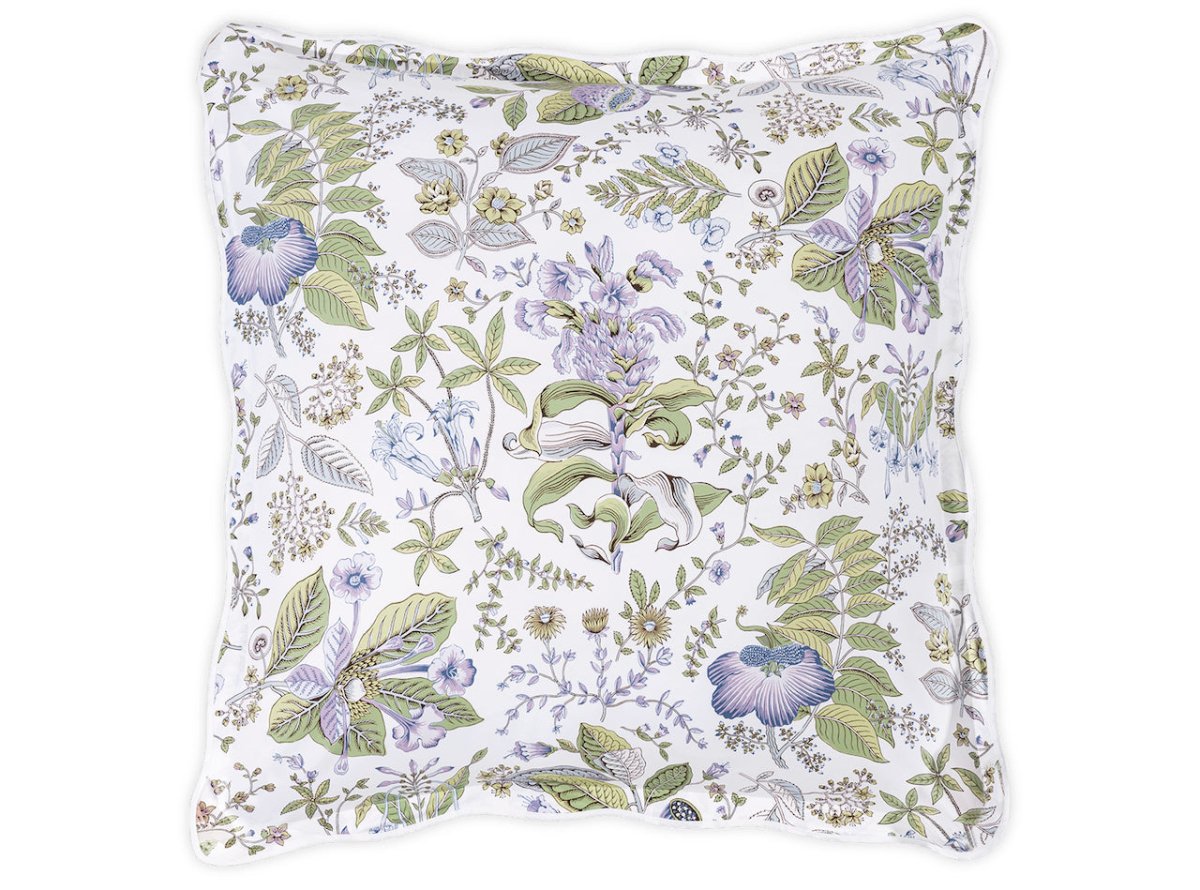 Pomegranate Bedding by Matouk | Schumacher Lilac Euro Square Sham at FIG LINENS AND HOME 36