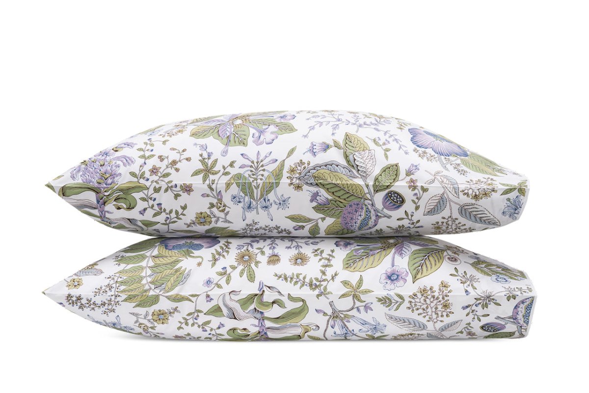 Pomegranate Bedding by Matouk | Schumacher Lilac King Cases Pair at FIG LINENS AND HOME 35