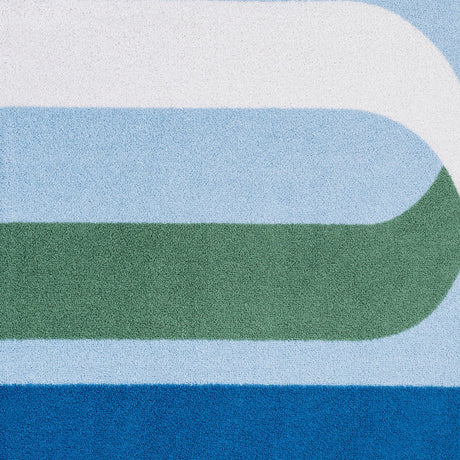 Swatch of Matouk Ribbon Beach Towel in Ocean Blue at Fig Linens and Home