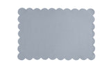 Matouk Savannah Gardens Oblong Rectangle Placemats Hazy Blue at Fig Linens and Home