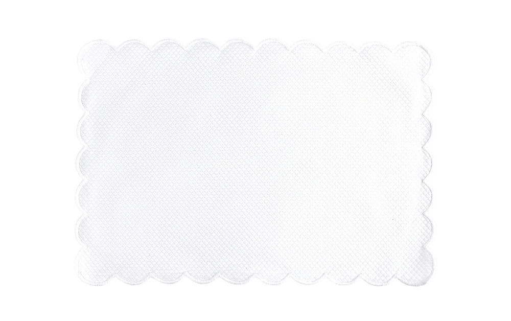 Matouk Savannah Gardens Oblong Rectangle Placemats White at Fig Linens and Home